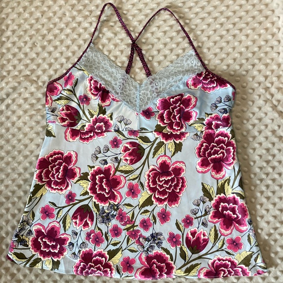 Jones of New York Satin Floral S Pajama Camisole & Short Set Loungewear Sexy. - Picture 5 of 7